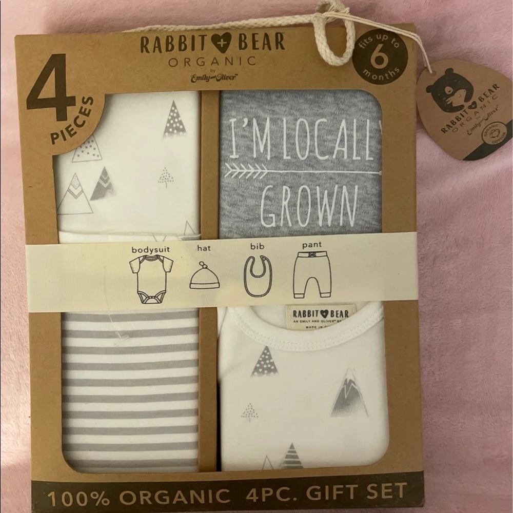 Rabbit & bear organic 4pc set